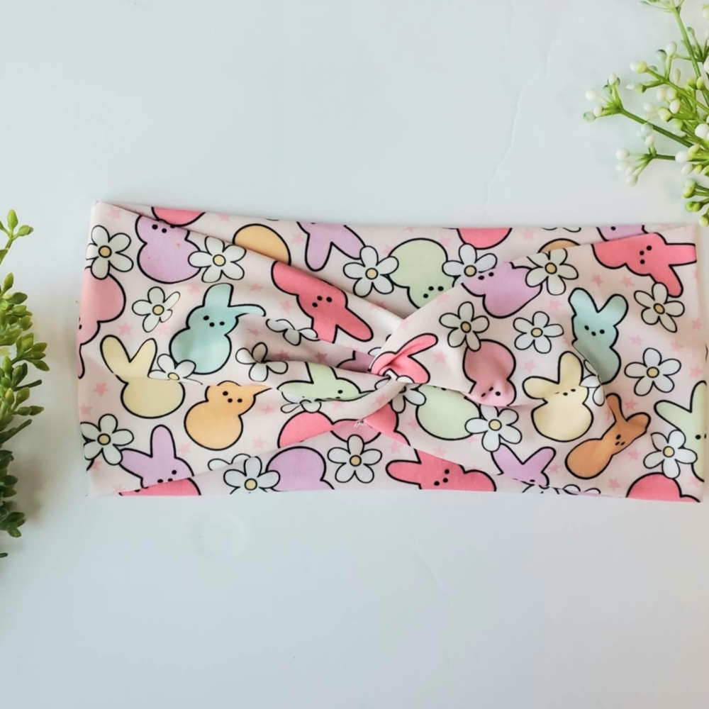 Colorful Bunny Print Kids Headband